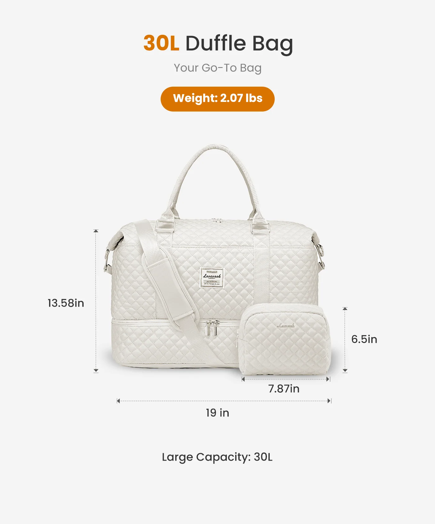 2Pcs Aril Travel Duffel Bag - Image 4