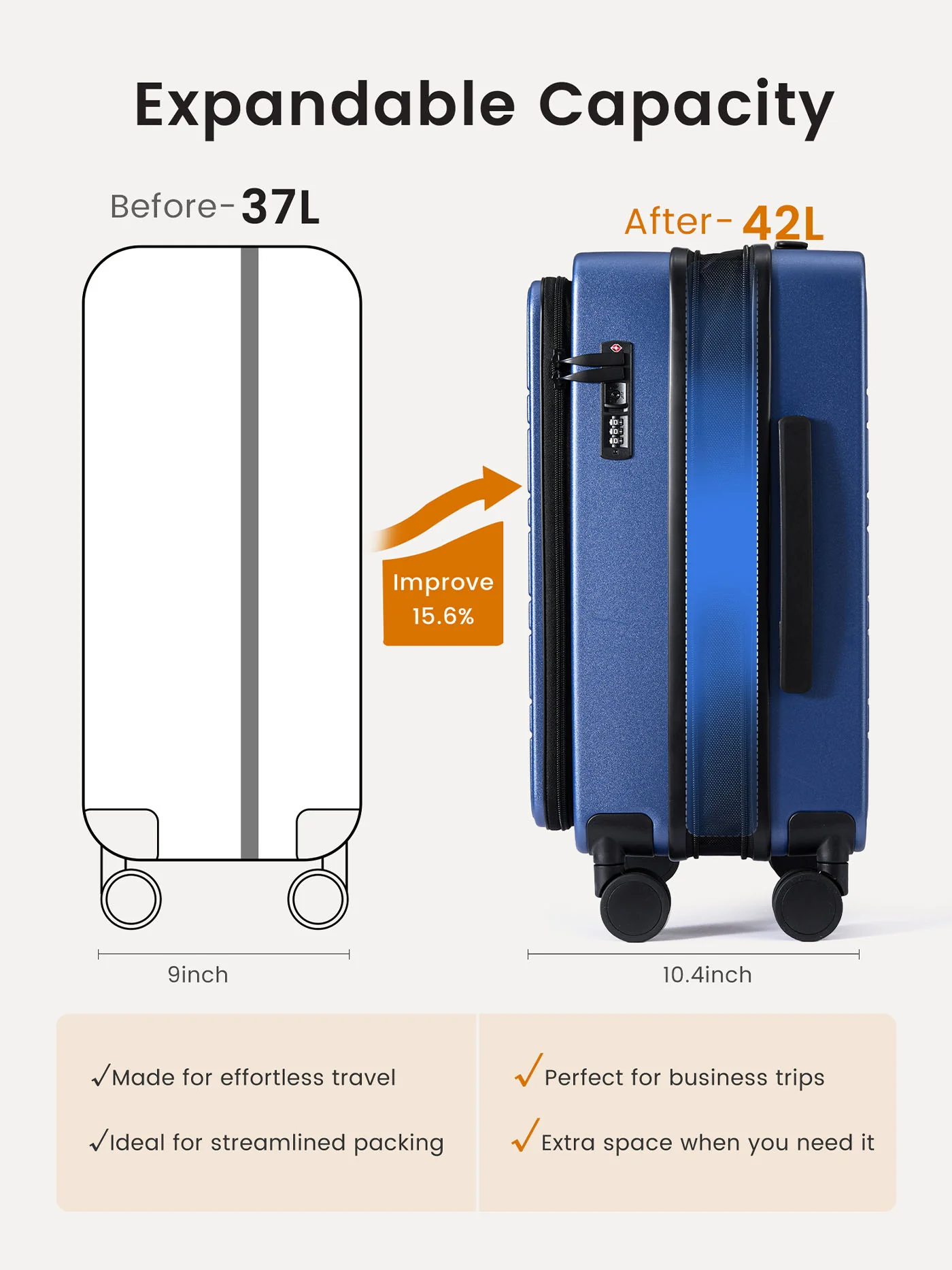 Carry On Luggage 20" (ONLY US ) - Image 2