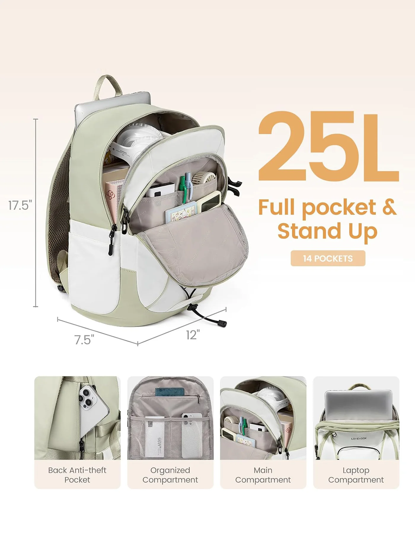 Lightweight Laptop Backpack, 15.6"-18", 4572 - Image 3