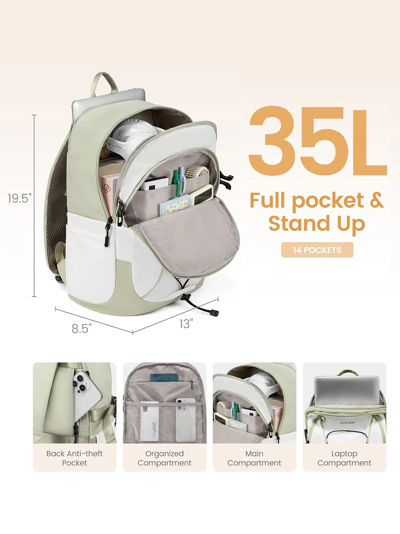 Lightweight Laptop Backpack, 15.6"-18", 4572 - Image 5