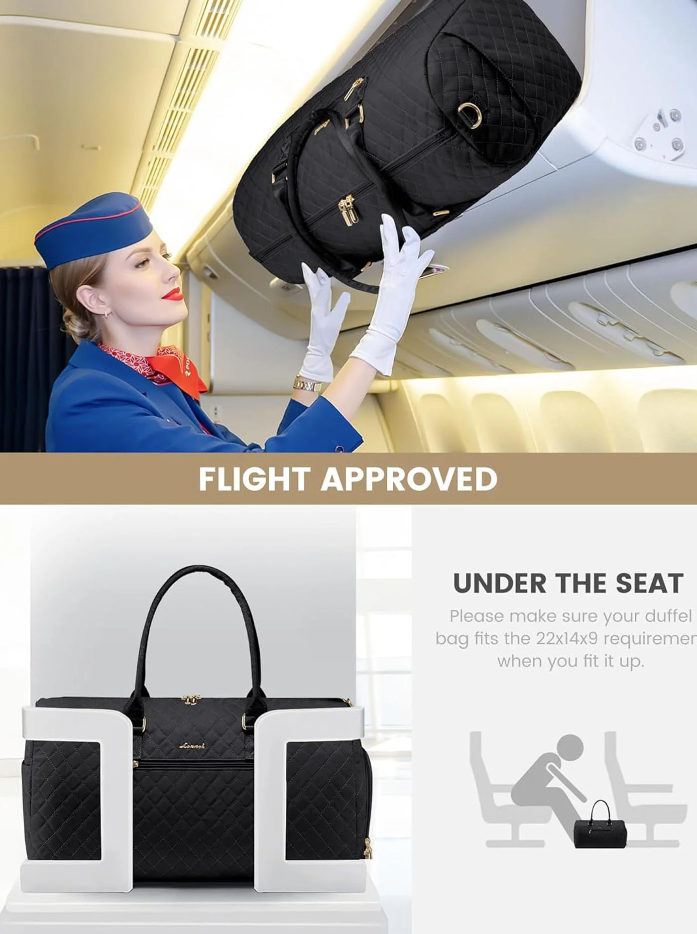 2Pcs Duffel Bag with Toiletry Bag - Image 11