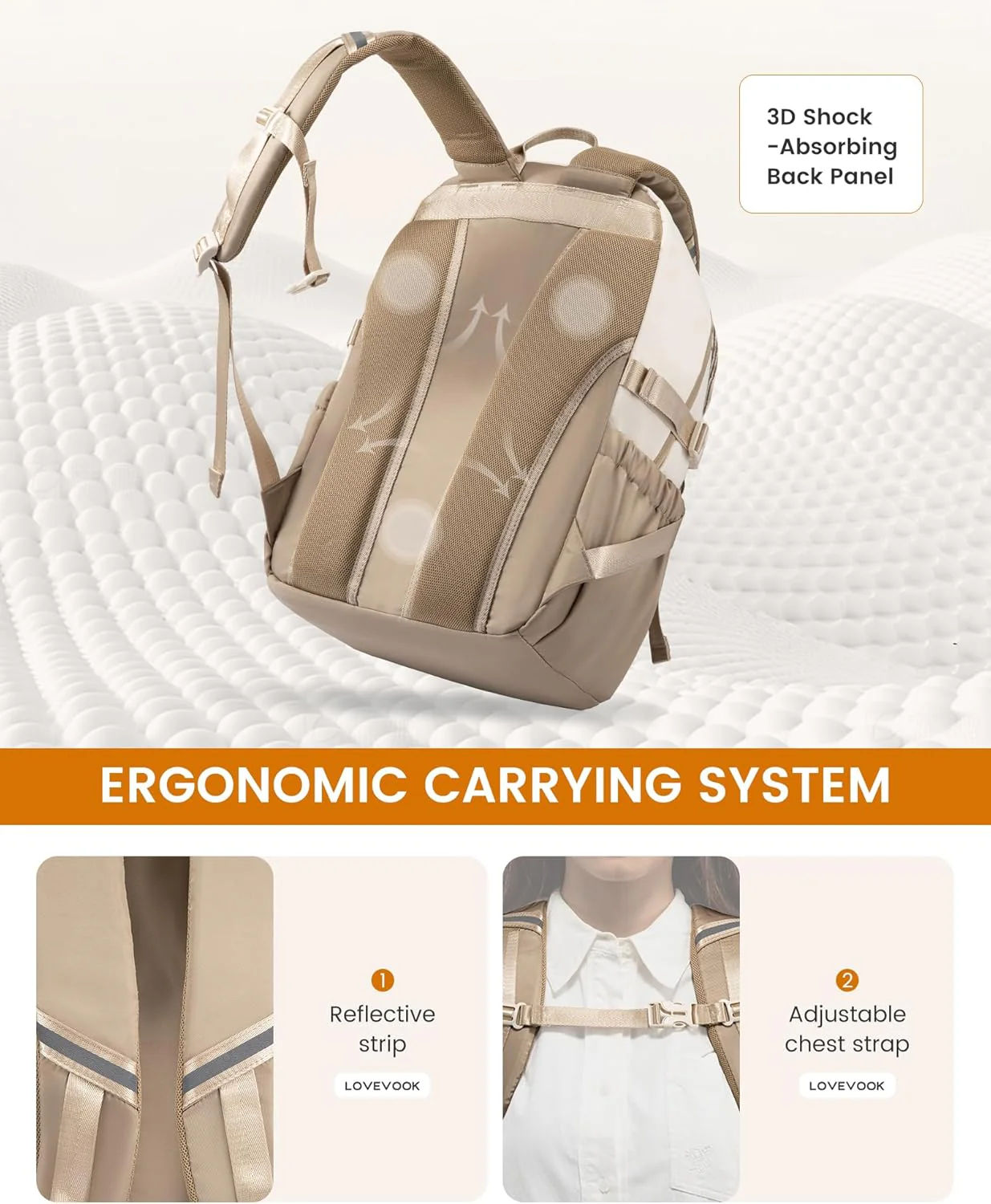 2Pcs Travel College Backpack, 15.6", 5009 - Image 4